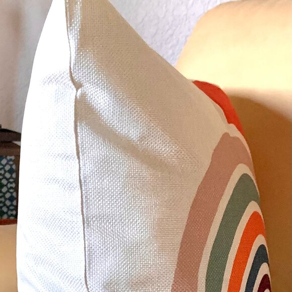 18" Colorful Abstract Boho Rainbow Geometric Art Throw Pillow Cover New - Picture 2 of 3